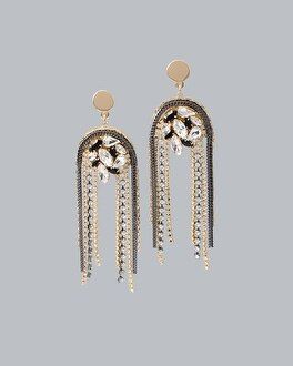 Mixed-Chain Statement Earrings | White House Black Market