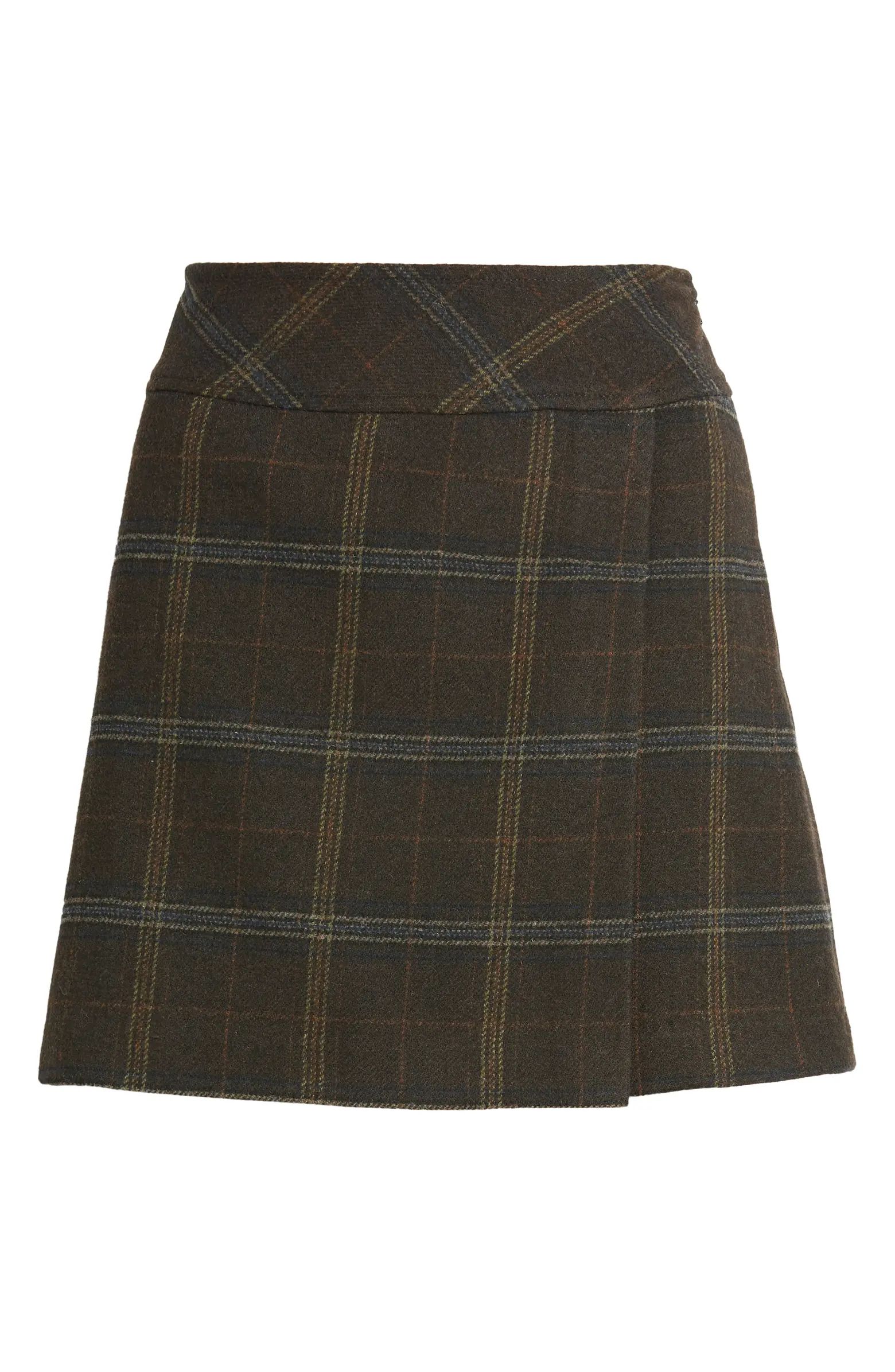 Plaid Wrap Front Miniskirt | Nordstrom
