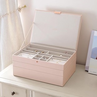Stackers Blush Supersize Premium Stackable Jewelry Box | The Container Store
