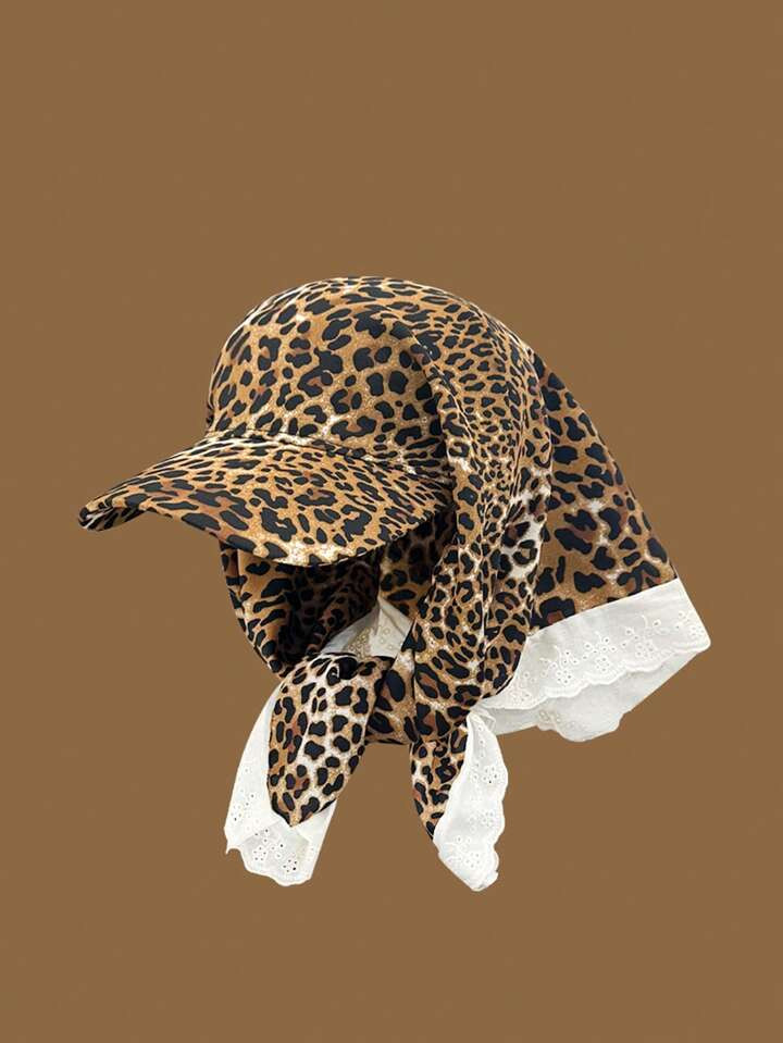1pc Unisex Quick-Drying Leopard Diamond Lace Brim Cap Headwear Bandana Scarf Face Cover, Multifun... | SHEIN
