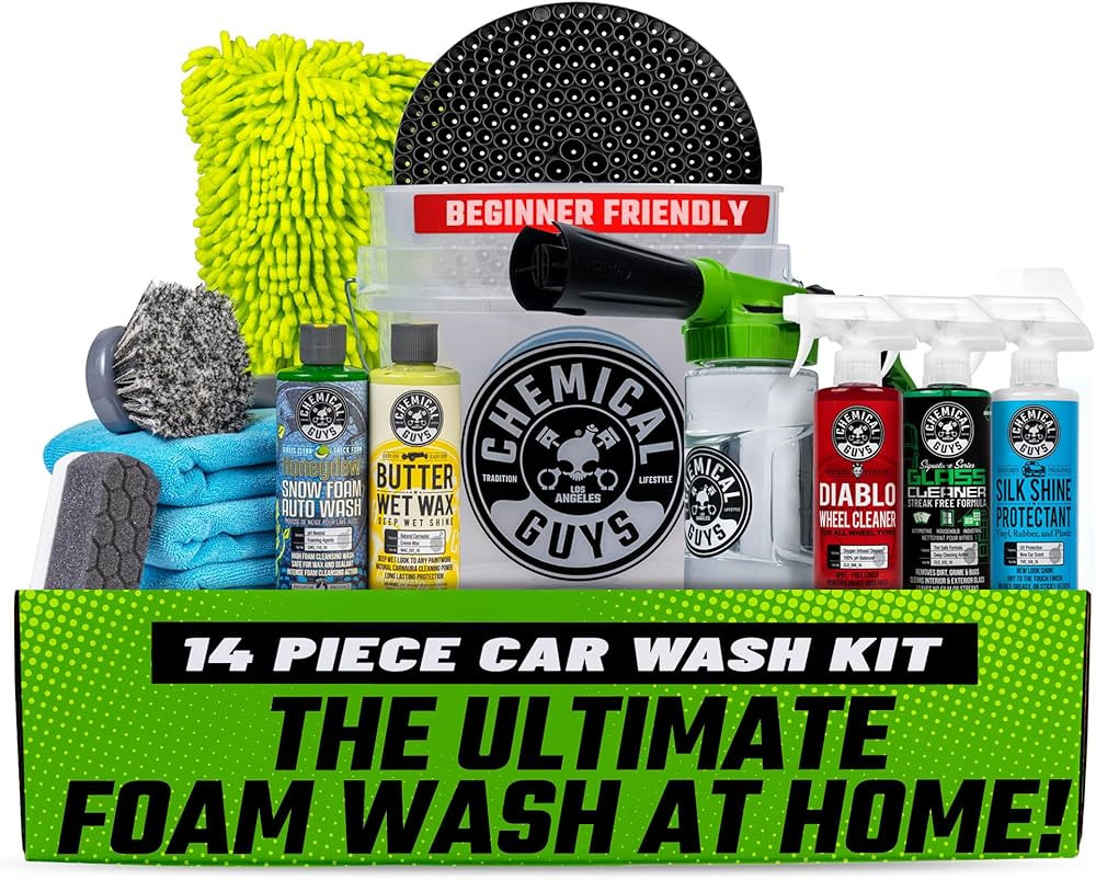 Chemical Guys Car Wash Kit 14-Pc Arsenal Builder - with Foam Blaster, Wash Bucket, Towels, Applic... | Amazon (US)