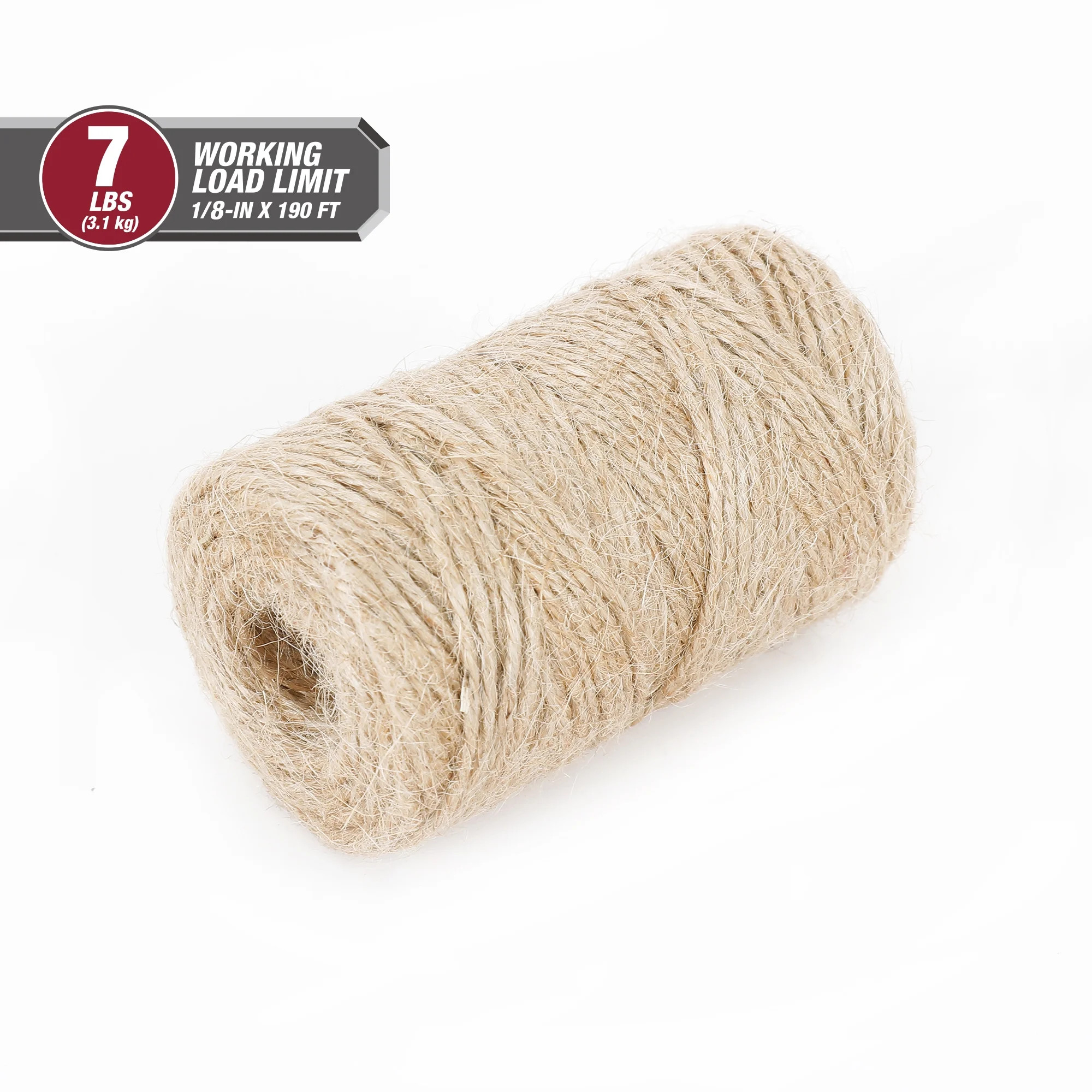 Hyper Tough 190' Jute Twine Natural, Biodegradable, 7 lb Working Load Limit - Walmart.com | Walmart (US)
