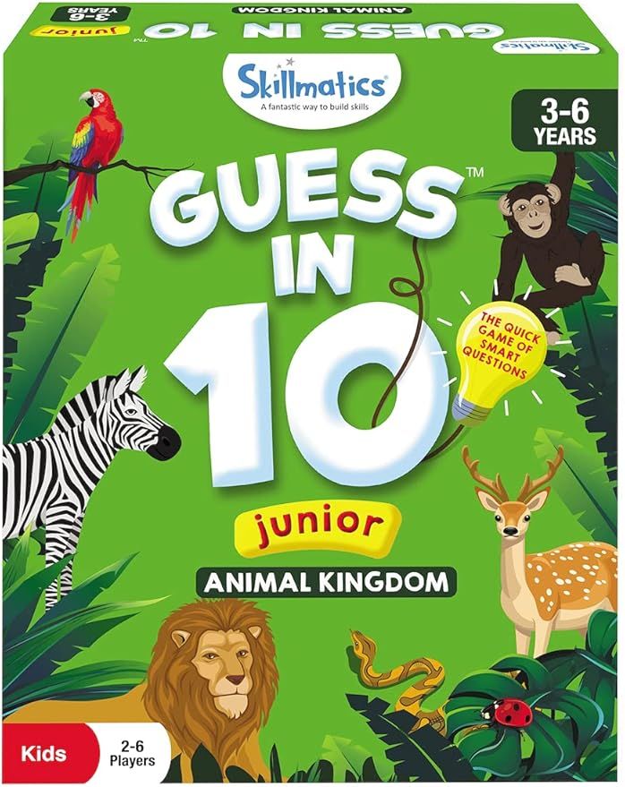 Skillmatics Card Game : Guess in 10 Junior Animal Kingdom | Gifts, Super Fun & Educational for Ki... | Amazon (US)
