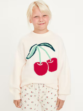 Oversized Crew-Neck Sweater for Girls | Old Navy (US)
