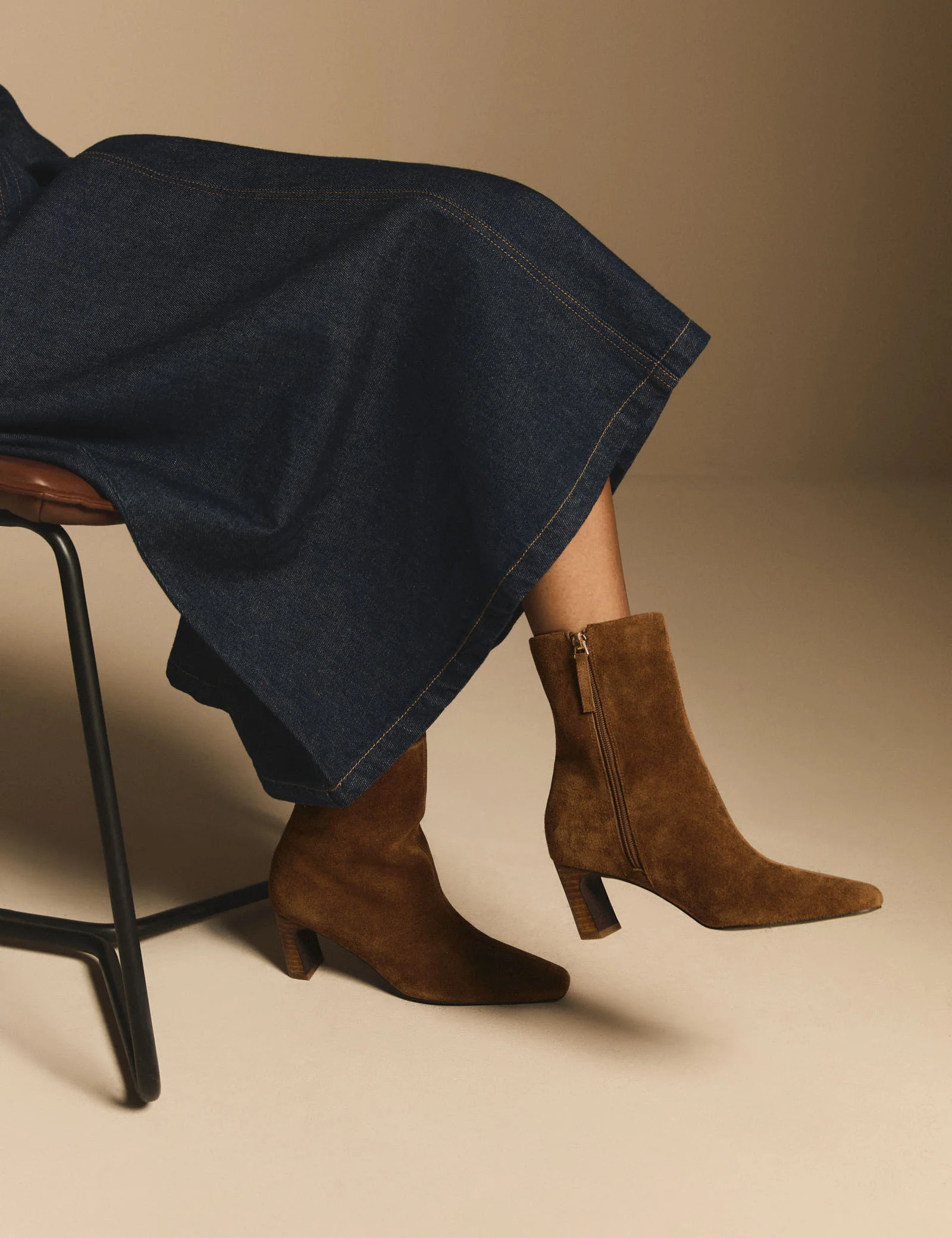 Tan Suede Ottilie Ankle Boots | Nobody's Child