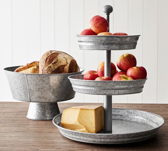 Galvanized Tiered Stands | Pottery Barn (US)