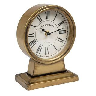 Gold Finish Analog Metal Mantel Decorative Clock | The Home Depot
