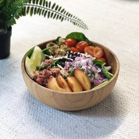 Acacia Salad Wooden Bowl - Elegant, Functional, & Unique Handmade | 8.5x8.5x3 Inch | Etsy (US)