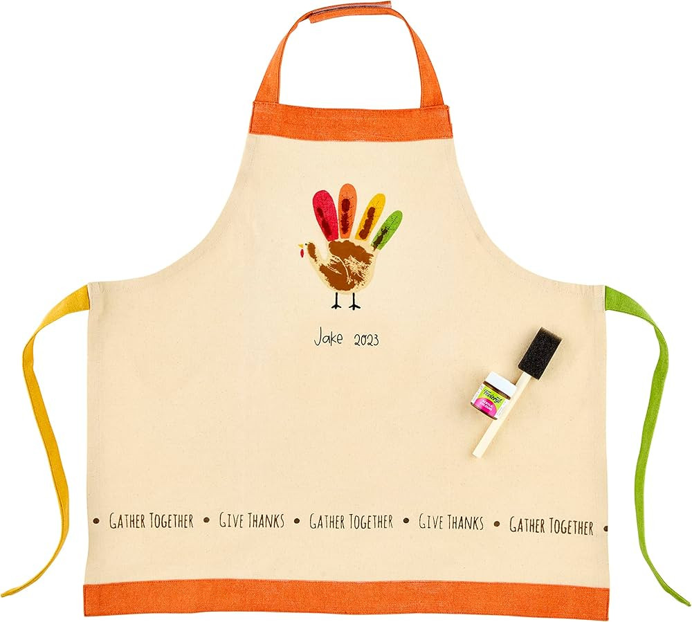 Mud Pie Kids Turkey Handprint Apron | Amazon (US)