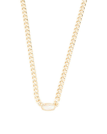 Gold Iridescent Abalone Grier Pendant Necklace | TJ Maxx