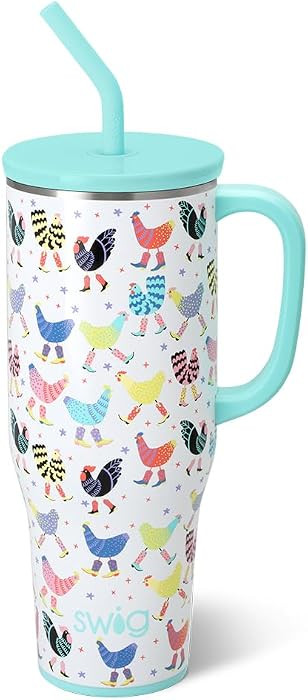 Swig Life 40oz Mega Mug, 40oz Tumbler with Handle and Straw, Extra Large Insulated Tumblers, Cup ... | Amazon (US)