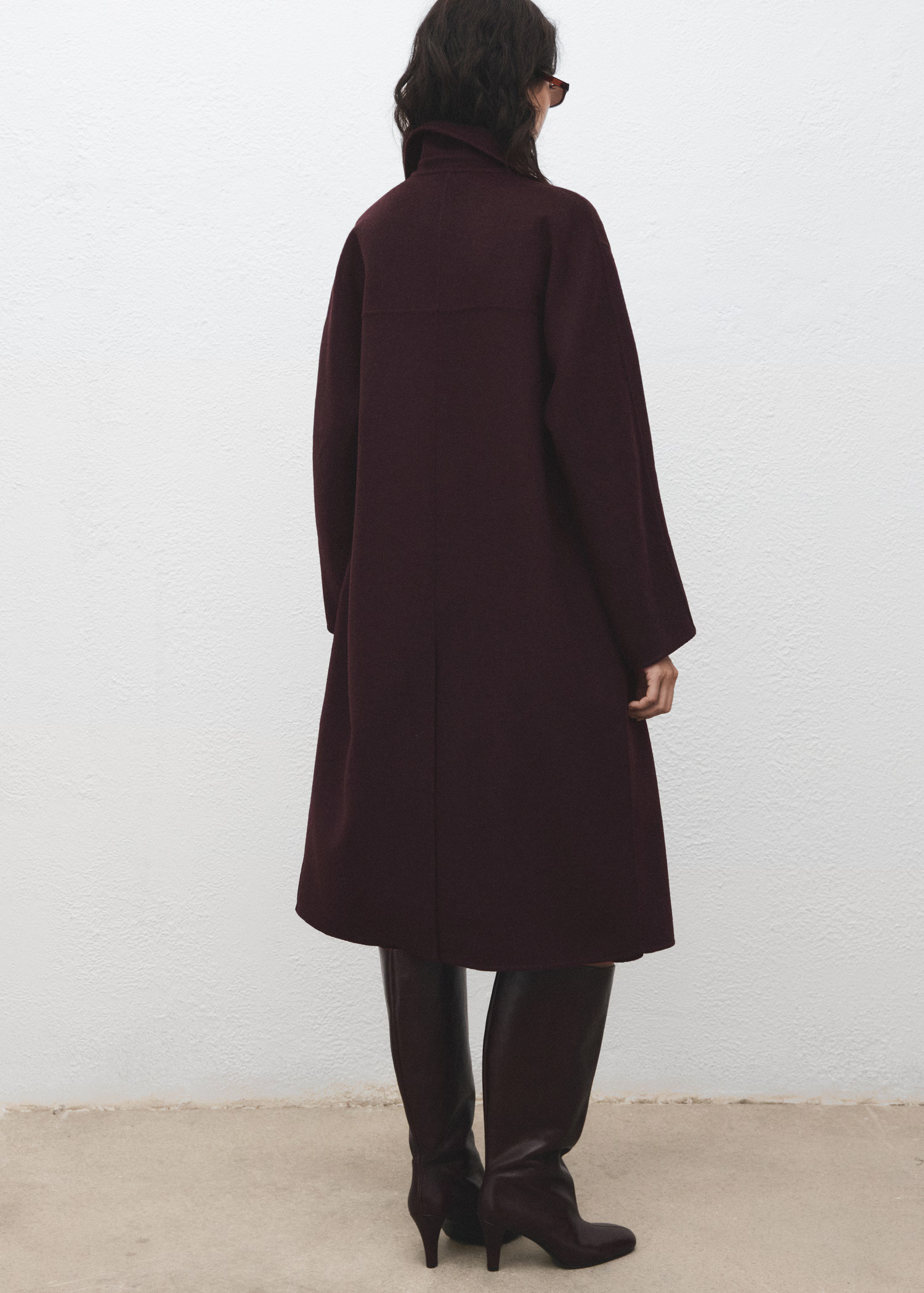 Handmade oversized wool coat - Women | MANGO United Kingdom | MANGO (UK)