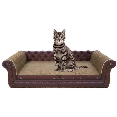 Scratching Sofa, Couch Shaped Thick Scratching Cardboard, Lounge Bed For Indoor Rest&Play, Sofa Scratcher Pad (Brown, 39.4" L X 14" W X 11" H) | Wayfair North America