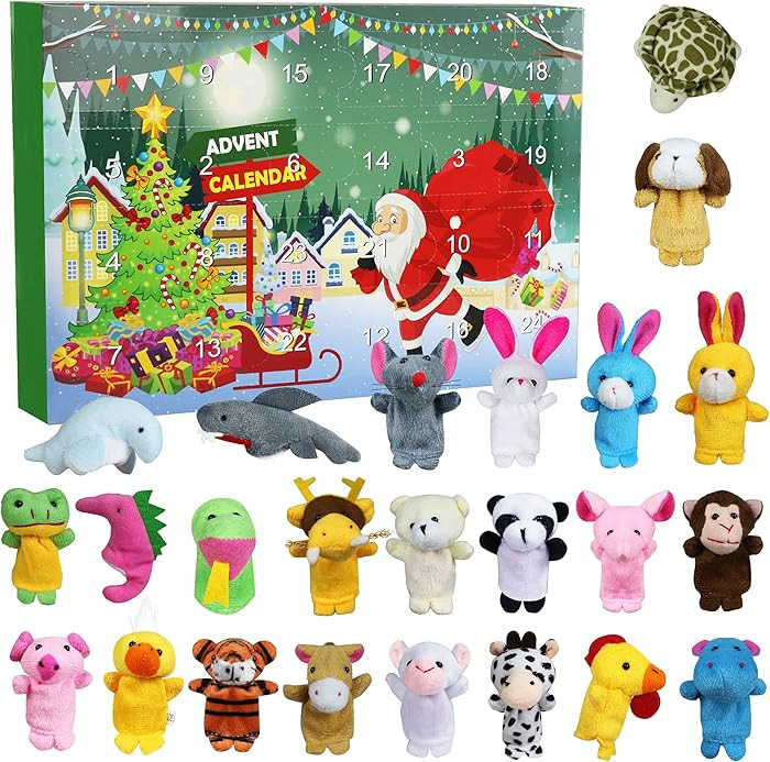 Christmas Advent Calendar 2025 for Kids 24 Days Christmas Countdown Calendar with 24 Pcs Animal F... | Amazon (US)