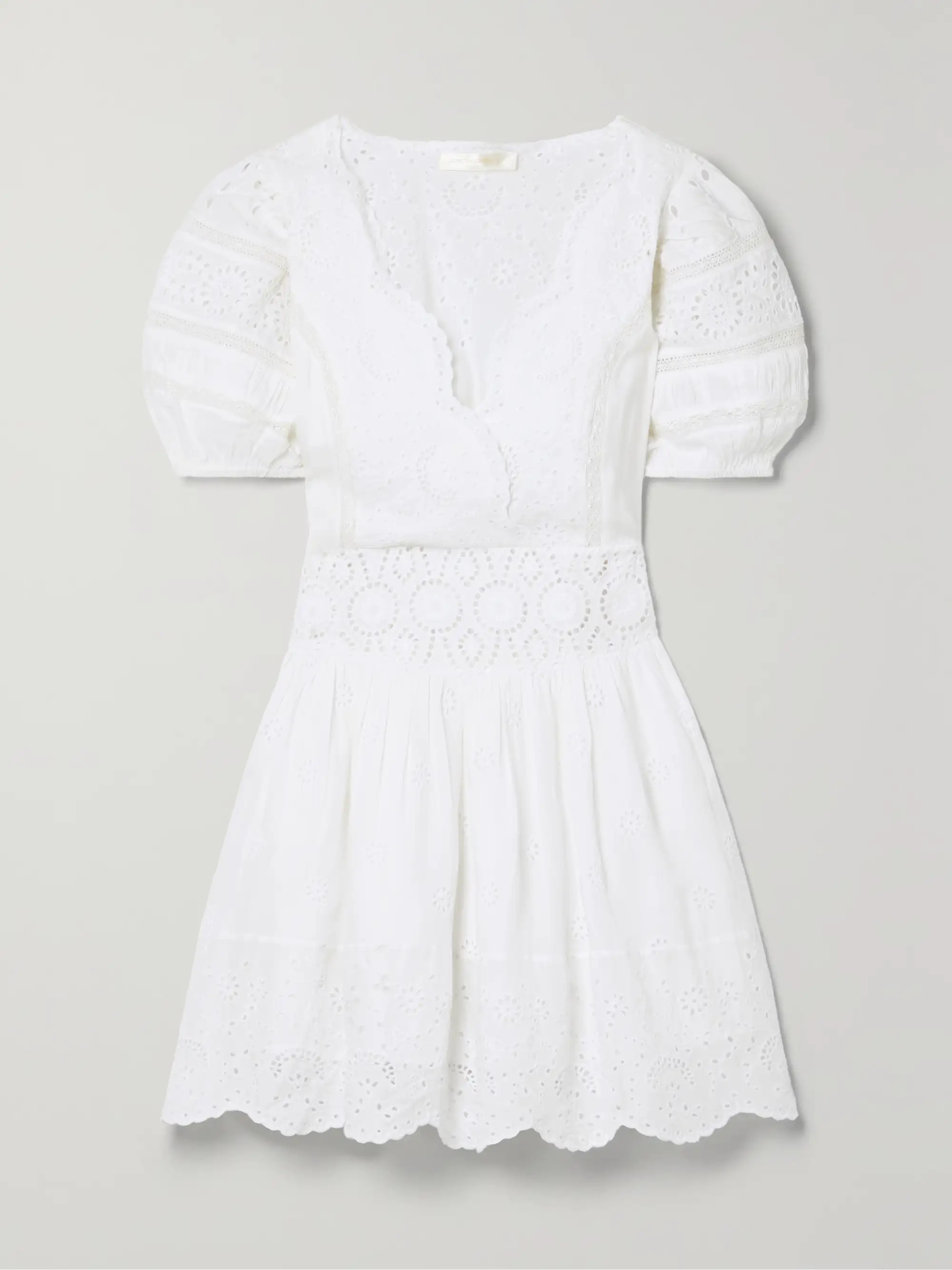Valente crochet-trimmed broderie anglaise modal mini dress | NET-A-PORTER (UK & EU)
