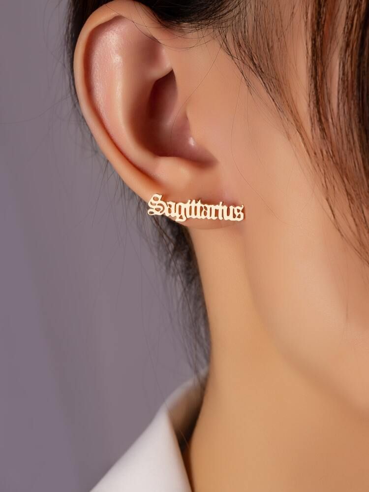 Constellation Letter Stud Earrings | SHEIN