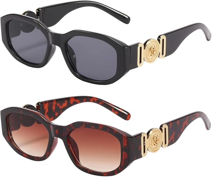 Dollger Rectangle Sunglasses for Women Trendy Irregular Luxury Design Small Sunglasses UV Protect... | Amazon (US)