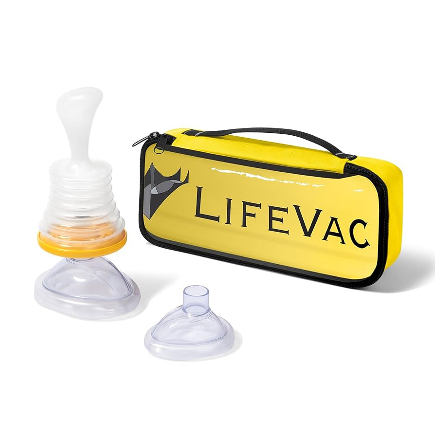 LifeVac Yellow Travel Kit - Portable Suction Rescue Device, First Aid Kit for Kids and Adults, Po... | Amazon (US)