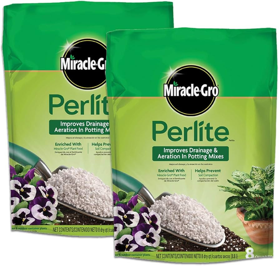 Miracle-Gro Perlite - Enriched with Plant Food, Improves Drainage and Aeration in Potting Soil Mi... | Amazon (US)
