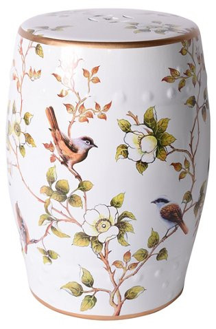 Bird Garden Stool, White | One Kings Lane