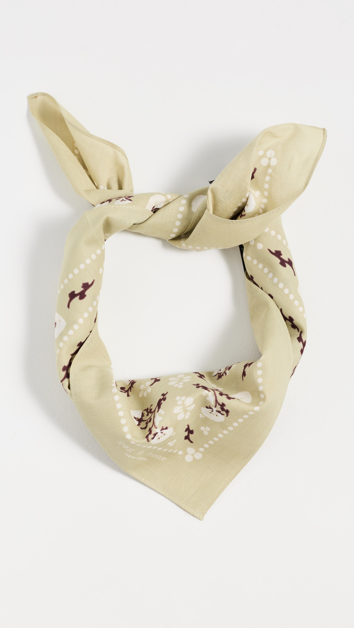 rag & bone Floral Western Bandana Pistachio Floral One Size | Shopbop