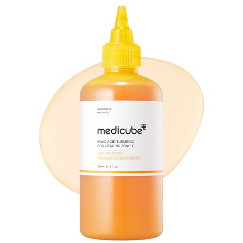 medicube Kojic Acid Turmeric Smoothing Toner for Face & Body | Lightweight Toner for Balancing Uneven Skin Tone & Texture | Niacinamide, Glycolic Acid for Clear Glass Skin | 8.45 fl.oz | Amazon (US)
