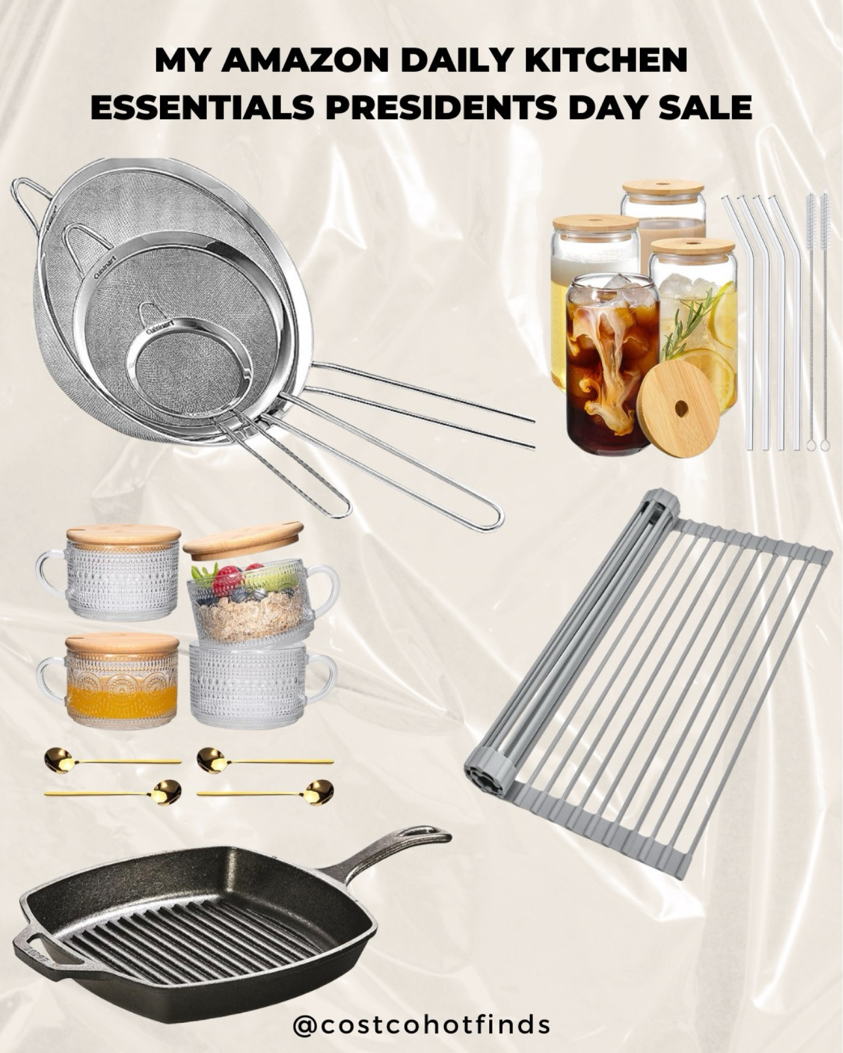 I use these everyday and are all on sale for under $25! The tall drinking glasses are on sale for $13 and are great for iced coffee. I can’t live without my roll up dish drying rack which is 53% off today for under $14!! Such a steal 

#LTKsalealert #LTKfindsunder50
