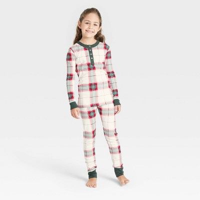 Kids' Holiday Plaid 2pc Pajama Set Green/Red - Hearth & Hand™ with Magnolia | Target