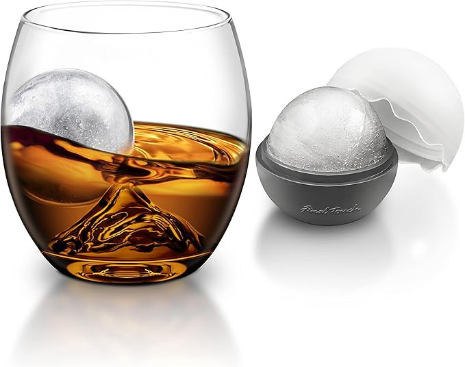 Final Touch On The Rock Glass with Ice Ball Maker | Amazon (US)
