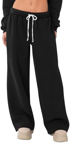 HeSaYep Women's Fleece Lined Sweatpants Wide Leg Thermal Winter Warm Baggy Sweat Pants with Pocke... | Amazon (US)