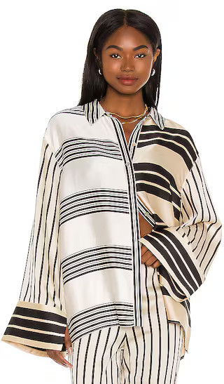 The Katy Blouse in Multi Stripe | Revolve Clothing (Global)