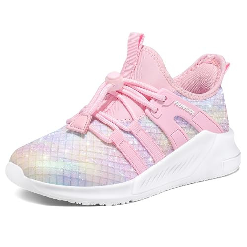 RUNSIDE Girls Tennis Shoes Lightweight Sports Kids Sneakers Lace-up for Running/Walking, Toddler/Little Kid/Big Kid | Amazon (US)