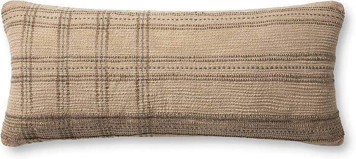Loloi Angela Rose x Calista Collection PAR0018 Tan/Slate 13'' x 35'' Cover w/Poly Pillow | Amazon (US)