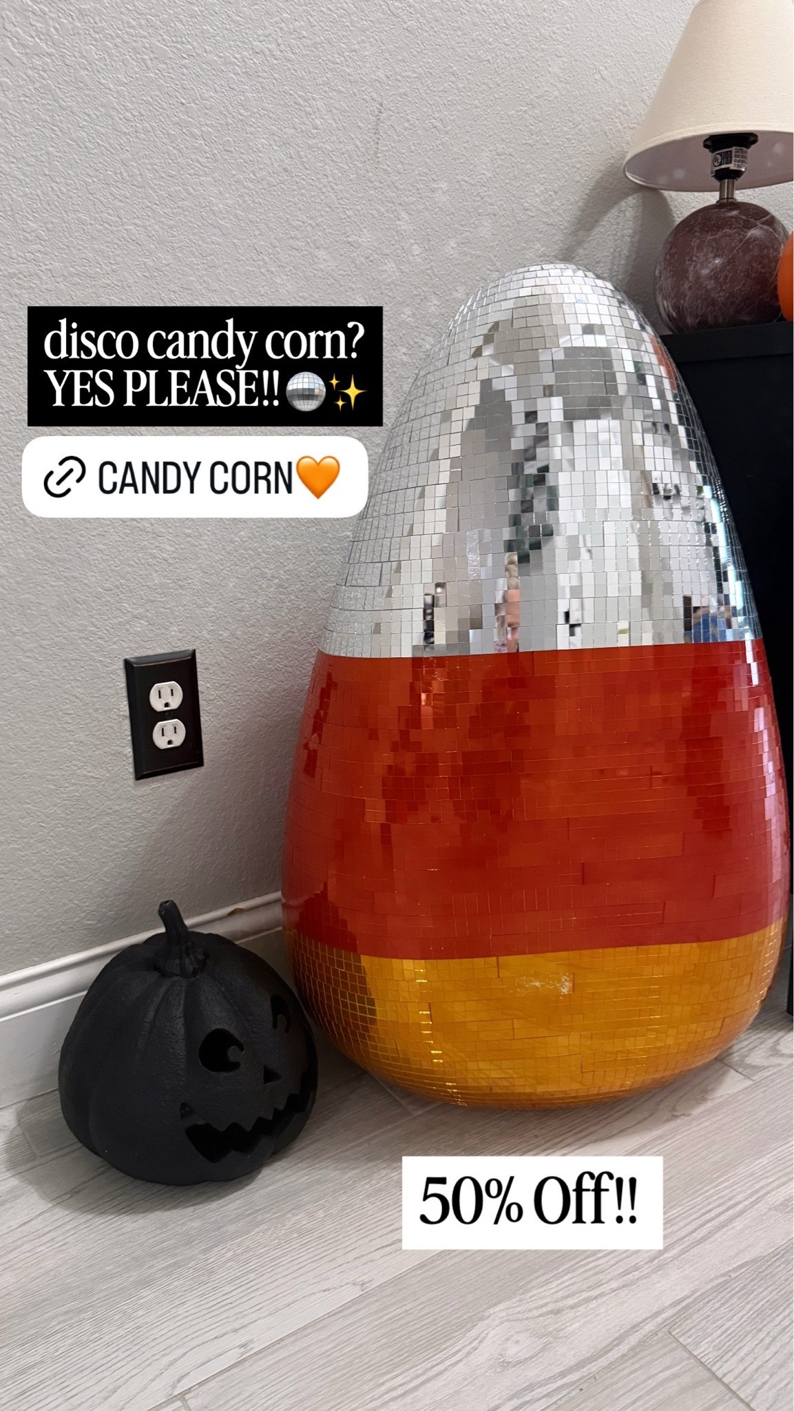 Disco candy corn decor 50% off code bonus