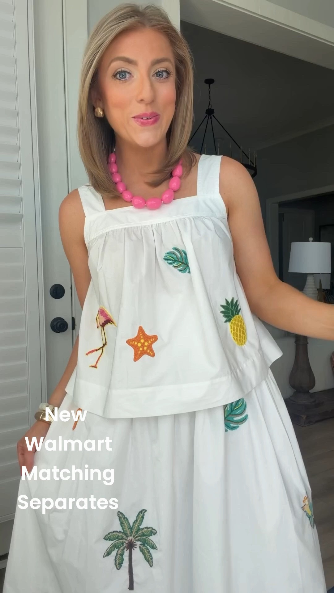 I cannot get over this matching set! 🌴🍍✨ The embroidered tropical details are even prettier in person, and wearing it together gives such an elevated resort-inspired look. You can also wear the top and skirt separately for even more outfit options!

This is definitely one of my favorite Walmart fashion new arrivals this season!

#WalmartFashion #MatchingSet #VacationStyle #ResortWear #SummerFashion #AffordableStyle #WalmartFinds #SummerOOTD #BeachVacation #CoastalStyle

#LTKootd #LTKPetite