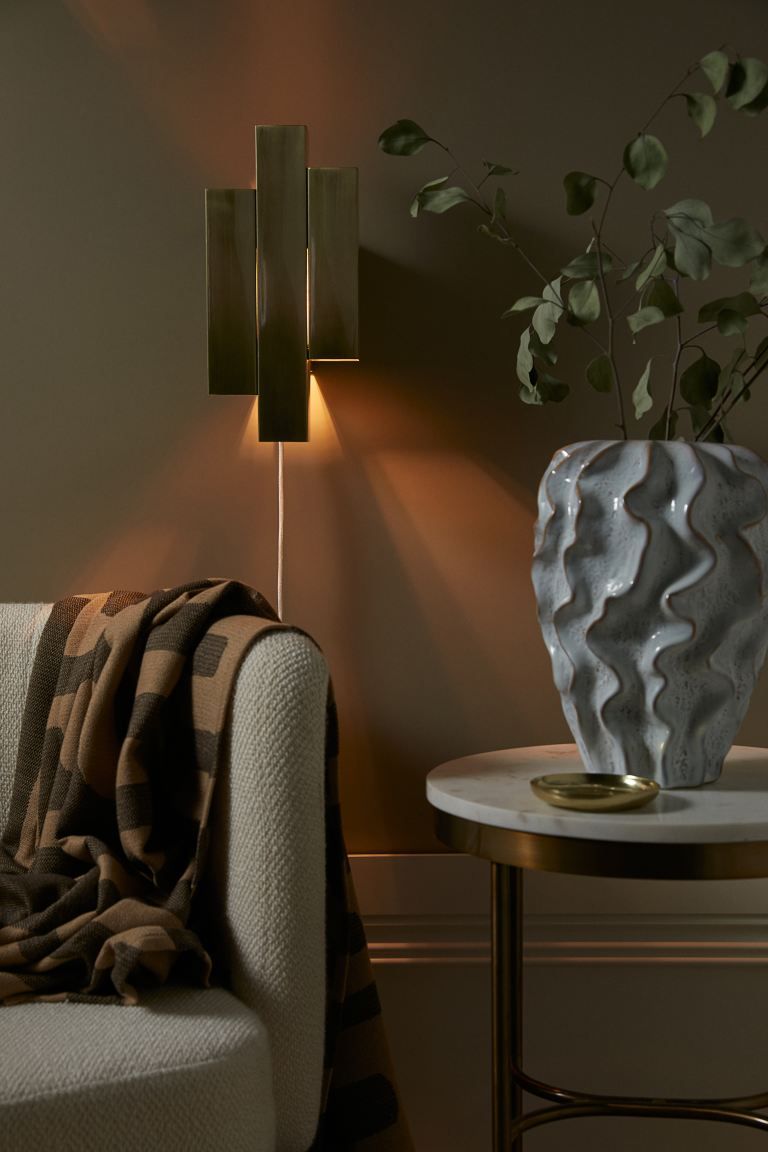Metal Wall Lamp - Gold-colored - Home All | H&M US | H&M (US + CA)