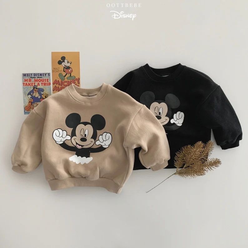 PRE-ORDER Mickey Sweatshirt,  Toddler Mickey sweater, Toddler disney Sweater, Made in Korea | Etsy (US)