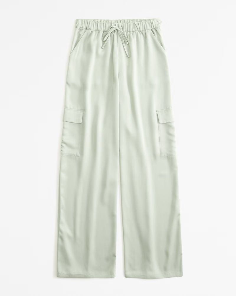 Lounge Satin Wide Leg Pant | Abercrombie & Fitch (US)
