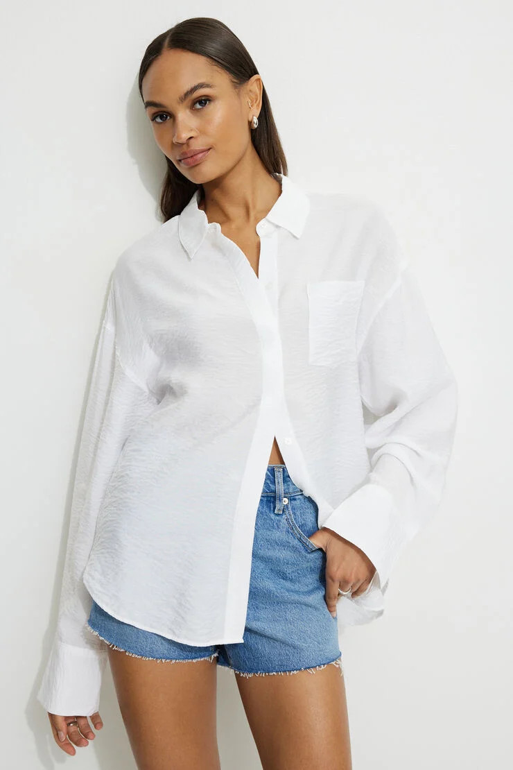 Monroe Airflow Oversized Shirt | Dynamite Clothing
