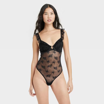 Women's Lace Lingerie Set - Colsie™ Black XL | Target