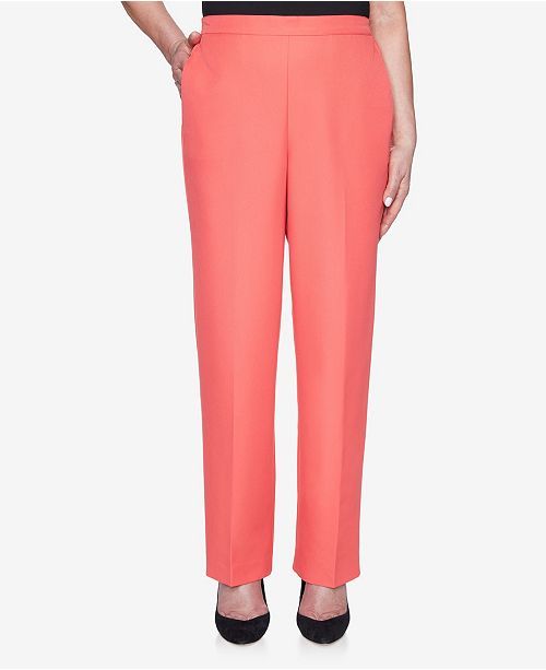 Plus Size Pull On Back Elastic Twill Proportioned Medium Pant | Macys (US)