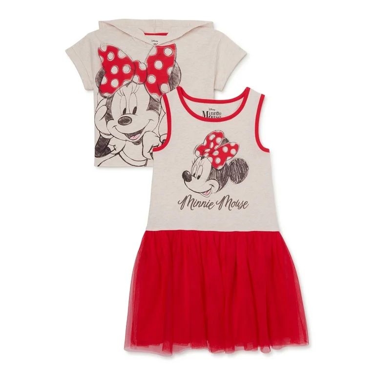 Disney Girls Minnie Mouse Hooded Cosplay Dress, 2-Piece, Sizes 4-16 | Walmart (US)