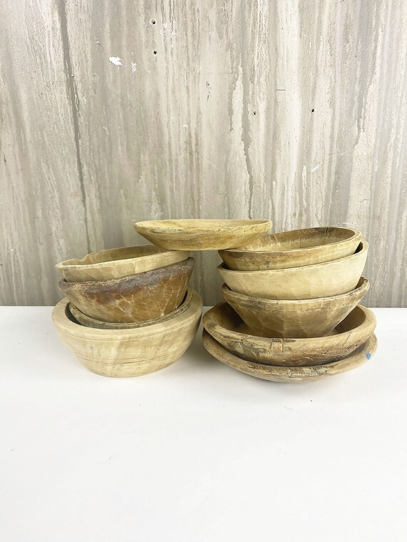 Bleached Wood Teak Bowl Rustic Table Decor | Etsy (US)