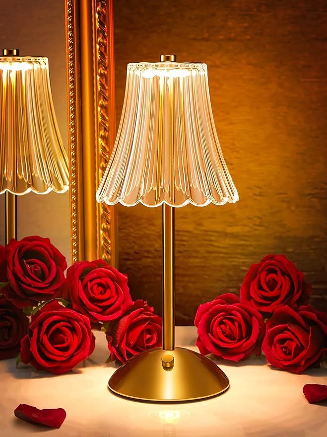 One Fire Table Lamps Flower Lamp,3 Colors Vintage Lamp,Battery Operated Lamp Cordless Lamp,Dimmab... | Amazon (CA)