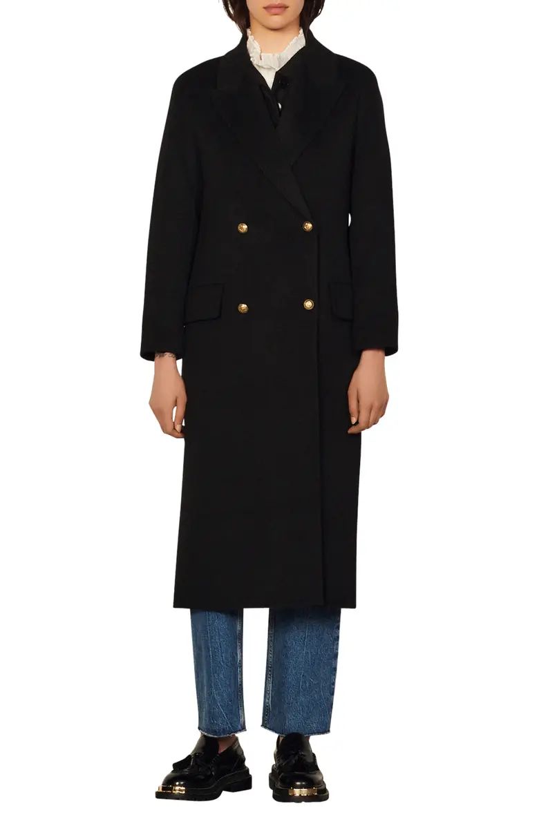 sandro Mystere Double Breasted Wool Coat | Nordstrom | Nordstrom