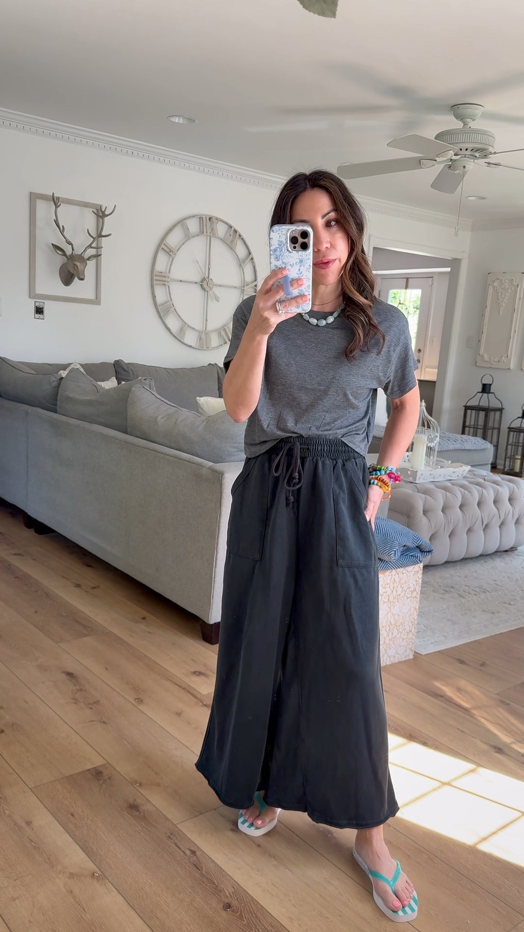 Small wide leg pants. Small cropped tee. Amazon fashion.

#LTKOver40 #LTKPetite #LTKSaleAlert
