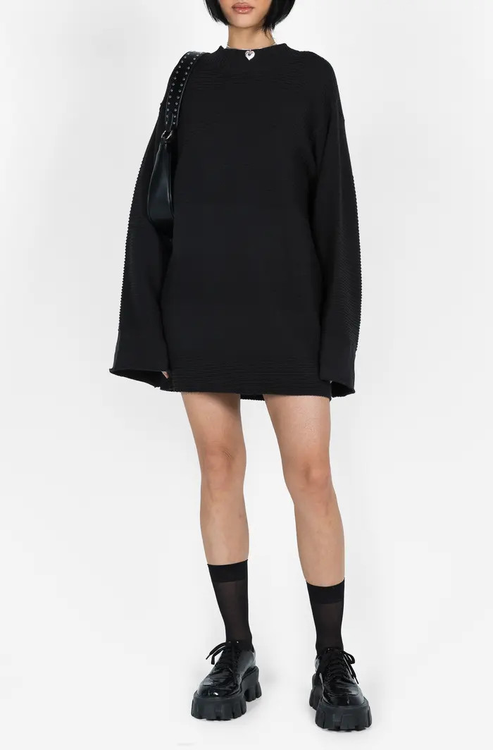 Cheyenne Ottoman Stitch Long Sleeve Sweater Minidress | Nordstrom