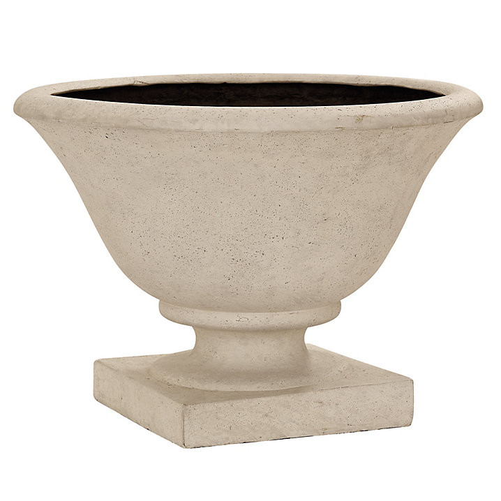 Chateau Outdoor Planter Weathered White Finish & Watertight Interior | Ballard Designs, Inc.