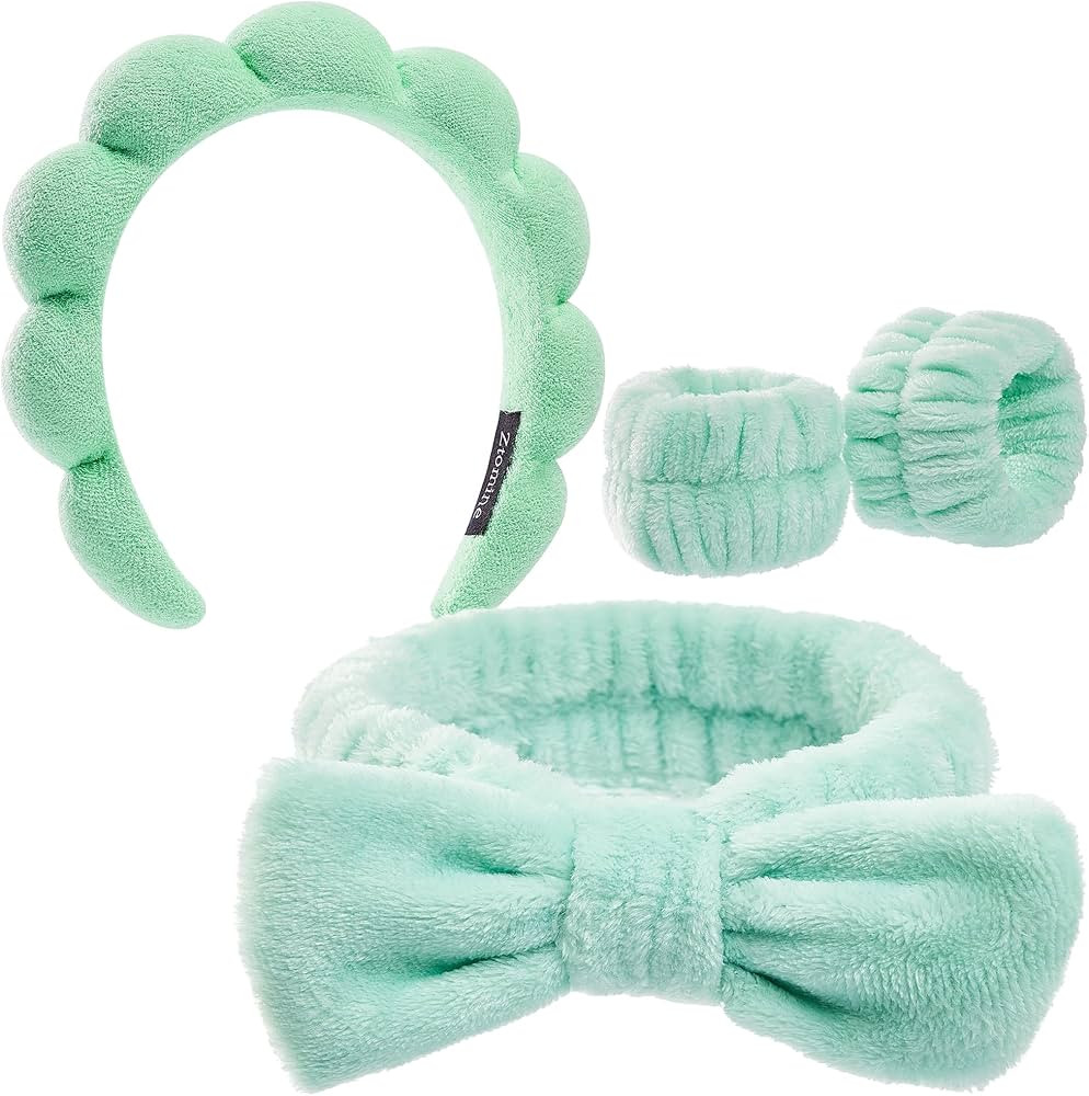Headbands for Women - Spa Headband and Wristband Set - Headband for Washing Face,Facial Mask,Make... | Amazon (US)