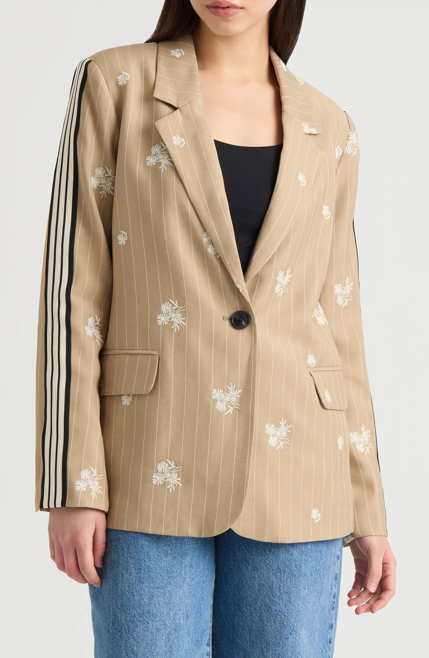 NVLT Embroidered Pinstripe Blazer | Nordstromrack | Nordstrom Rack